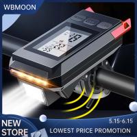 WBMOON จอแสดงผล LCD เครื่องวัดความเร็วจักรยานพร้อมไฟหน้าจักรยานและคอมพิวเตอร์จักรยานแตร