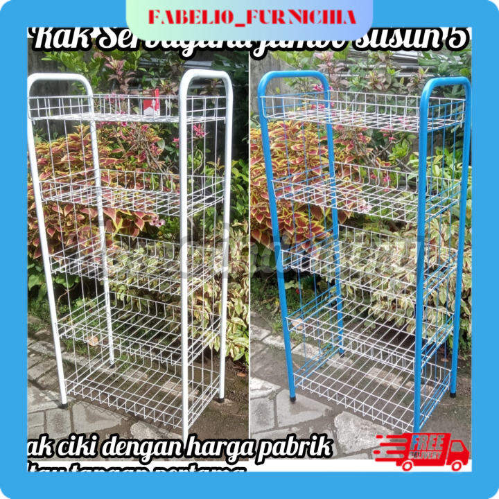 Rak Chiki Serbaguna 138cm/Rak Toko susun 5/ Rak ciki jumbo/Rak dagang ...