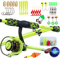 2021Souilang Fishing Rod and Reel Combo Spinning Fishing Rod and Spinning Reel Fishing Line Lure Hook Full Set Gift for Boys Girl