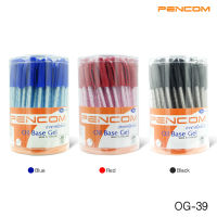 Pencom  OG39 ปากกาหมึกน้ำมันแบบปลอก สีน้ำเงิน แดง ดำ