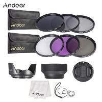 Andoer 67mm กรองเลนส์ UV + CPL + FLD + ND (ND2 ND4 ND8) กับกระเป๋าใส่กล่องอาหาร/ฝาครอบเลนส์/ฝาครอบเลนส์ผู้ถือ/TULIP &amp; Rubber ตัวป้องกันเลนส์/ผ้าทำความสะอาด