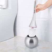 1 Pcs Toilet Brush Creative Bathroom Toilet Scrub Cleaning Brush Holder Set with Stainless Steel Base Universal Wc Accessories [NEW]