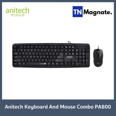 [ชุดคีย์บอร์ดและเมาส์] Anitech Keyboard And Mouse PA800 Black - ประกันศูนย์ 2 ปี