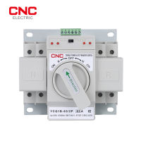 CNC YCQ1B-63 Double Power สวิตช์สลับอัตโนมัติ, เบรกเกอร์สลับอัตโนมัติด้วยตนเอง, AC230V MCB, 50Hz, 60Hz, 2P, 63A