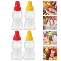 HAOYUNLA 4pcs Mini Sauce ขวดบีบขวดเล็ก ๆ ในครัวเรือนบีบขวดสำหรับซอส