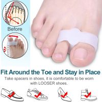 ¤ 2pcs Silicone Gel Big Toe Two Hole Thumb Valgus Toe Separator Foot Fingers Protector Corrector Pedicure Foot Care Tool