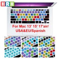 HRH Hot New Spanish Hotkey Shortcuts Function Silicone Keyboard Cover Protector Keypad Skin For Macbook Air Pro 13"15"17" EU/US Basic Keyboards