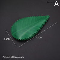 ?[Jiam] อุปกรณ์ตกแต่งซาชิมิใบไม้สีเขียวญี่ปุ่น100 200 1000ชิ้นใบไม้สีเขียวตกแต่งซูชิใบไม้พลาสติก