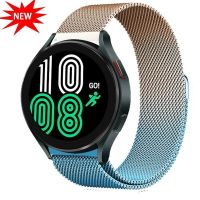 สายนาฬิกาข้อมือแม่เหล็ก สําหรับ Samsung Galaxy watch 4 5 Pro classic 46 มม. Active 2 correa Huawei GT 2 2e 20 มม. 22 มม. 【QYUE】