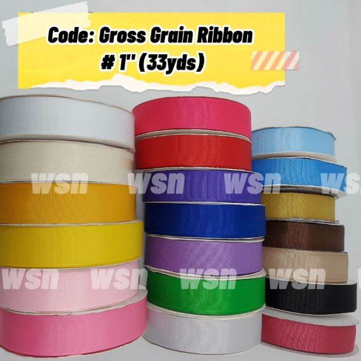 Grosgrain Ribbon 1 inch (33 yards per roll) AT052 0100 Gross Grain