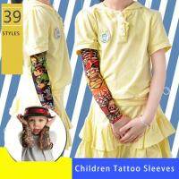 1 Pair Childrens Tattoo Sleeve Sun Protection Summer Thin Boy Girl Play Cycling Baby Sports Ice Silk Kids Identify Arm Sleeves