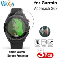 VSKEY 3PCS Smart Watch Screen Protector for Garmin Approach S62 Round Tempered Glass Anti Scratch Protective Film