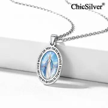 Silver Virgin Mary Necklace | Minnie Lane | Wolf & Badger
