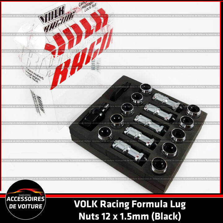 VOLK Racing Formula Lug Nuts 12 x 1.5mm (Black) Lazada PH
