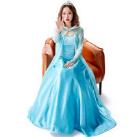 ? Popular Clothing Theme Store~ New Princess Elsa Mesh Skirt Parent-Child Costume Fairy Tale Princess Skirt Dance Party Halloween Costume