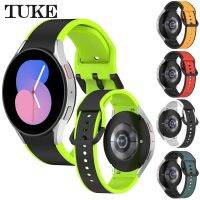 TUKE Bicolor สายรัดซิลิโคนสำหรับ Samsung Galaxy Watch 5เปลี่ยนกีฬาสายรัดข้อมือสำหรับ Samsung Watch 5อุปกรณ์สายนาฬิกาข้อมือ