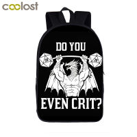 Funny Letters What Doesnt Kill You Gives You Xp Dnd Slaying Dragons Backpack Teenage Boy Children School Bag Backpack