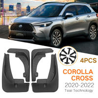 4Pcs Mud Guards สำหรับ Toyota Corolla Cross 2020 2021 2022 2023 Flaps Mudflaps Fender Mudguard ด้านหน้าด้านหลังล้อรถอุปกรณ์เสริม