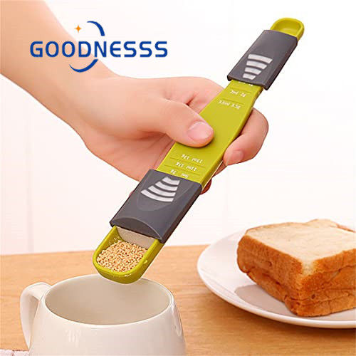 Adjustable Measuring Spoon with Double End Adjustable Scale, 9 Stalls All  in One Measuring Spoon, Wide Range of Measurements, Measures Dry and  Semi-Liquid Ingredients for Baking, Cooking, Powder 