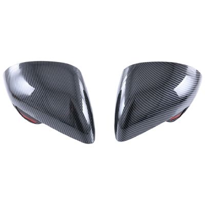 Car Carbon Fiber Style Door Side Mirror Cover Trim Sticker Parts for BYD Dolphin Atto1 EA1 2022 2023