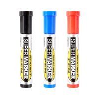 Water Proof Permanent Marker Pens 10 MM Chisel Tip Large-capacity Black Blue Red Marker for Plastic Wood Metal Leather