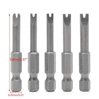 5Pcs 1/4 Inch Shank Hex Magnetic U Shaped Screwdriver Bits 50mm Length Long Spanner Screw Driver U4-U8 Handtool parts Accessories