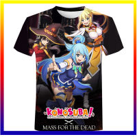 ฤดูร้อน Konosuba เสื้อยืดอะนิเมะสาว 3D พิมพ์ Street Wear ผู้ชายแฟชั่นผู้หญิงบวกขนาดเสื้อยืดฮาราจูกุเด็กเสื้อยืดเสื้อผ้าด้านบน XS-5XL