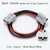 【YF】 120A 600V FOR Anderson Plug Double Head Battery Charging Connector DC Kit 30cm/50cm/100cm 2 Stitches UL94-V0 Cable Connectors