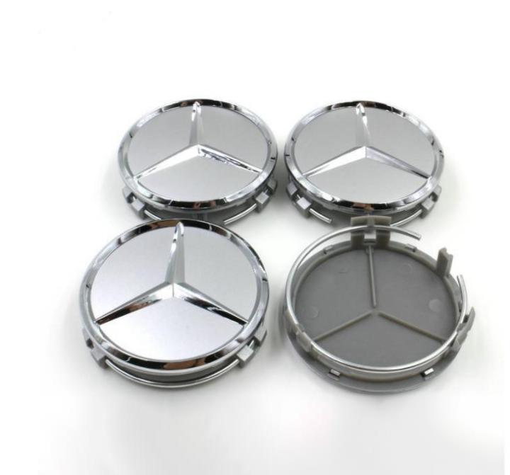 1pc 75mm Car Emblem Wheel Center Hub Caps Badge Covers For Mercedes
