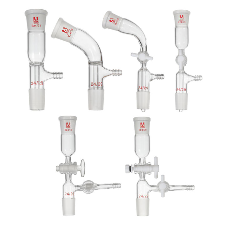 หลอดรับสูญญากาศมาตรฐานกระจกฝ้า-ptfe-ลูกสูบ105-รับตรงหลอดโค้งท่อหาง