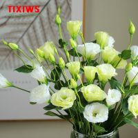 Simulation flower lisianthus silk flower high-end floral home living room dining table dried fake flower decoration ornaments