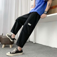 【3 Color】Uni Cargo Pants For Men Pocket Work Korean Pants Straight Casual Ankle Trousers Mens Fashion Loose Male Slacks