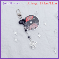 JointFlowers พวงกุญแจติดโบว์รูปหัวใจสำหรับสายโทรศัพท์เด็กผู้หญิงทำจากโลหะ Y2k มีสายคล้องโทรศัพท์มือถือแบบเฉพาะตัว