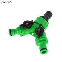 ₪♘ Irrigation Y connectors 2 way tap garden tap Irrigation valve Hose Pipe Splitter 2 Way Quick connector adapter 1pcs