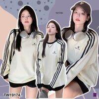 TW19174 เสื้อสเวสเตอร์ คอกลม แขนยาว ..