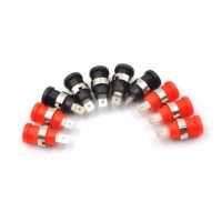 【DT】 hot  10Pcs Brass 4mm Banana Female Jack Chassis Panel Mount Socket Connector for Non-Shrouded Banana Plugs Red Black DIY Connectors