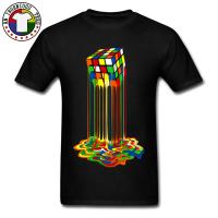 New Tshirt Rainbow Abstraction Melted Image Pure Cotton Young T-Shirt Best Gift Men Tops &amp; Tees Good Quality