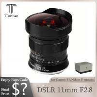 Ttartisan 11มม. F2.8เต็มเฟรม MF Fisheye DSLR เลนส์กล้องถ่ายรูปสำหรับ Canon EOS-1D X Mark Ieos 5D Nikon D6 D850 D780