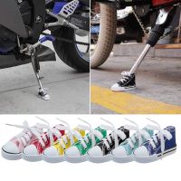 1pc Funny Motorcycle Bicycle Shoe Shape Foot Support Side Tripod Cover Motor Electric Vehicle Bike Kickstand Mini Canvas Shoes