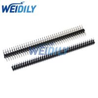 5PCS 2.54mm 2 x 40 Pin Male Double Row Right Angle Pin Header Strip pin header double row angle 2*40P WATTY Electronics