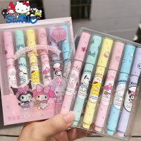 {May Stationery Store} 6ชิ้นน่ารัก Sanrio ปากกาเรืองแสงดูดีสีสันสดใสอเนกประสงค์ Kuromi หัวใจของหญิงสาวของขวัญเครื่องเขียนสำหรับเด็ก