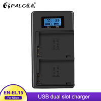 PALO EN ENEL15 D7000 EN-EL15 LCD Dual Charger สำหรับ D500 Nikon,D600,D800,EL15,D810A,D7100,D7200,,,D750,V1