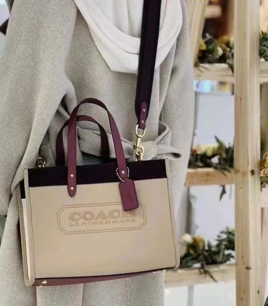 Coach Field Tote 30 Bag In Colorblock With Coach Badge