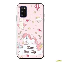 เคส AAC น่ารักสำหรับ Samsung Galaxy A41 HMHD ซิลิคอนนุ่มรูปแบบเคสโทรศัพท์เคส TPU