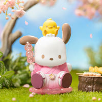 ของแท้ Sanrio รูป Blossom และ Wagashi Series Pompompurin Mymelody Kuromi Cinnamoroll Action Figurines ตุ๊กตาตุ๊กตาเด็กของเล่น