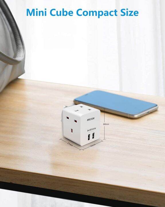 new-popular89-พร้อมส่วนขยาย-usbcubeplug-3เต้าเสียบพร้อมพอร์ต-usb-2พอร์ตสำหรับบ้านและสำนักงาน