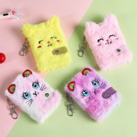 Cute Kitten Plush Notebook Girls Women Kawaii Furry Cats Notebook Daily Journal Book Note Pad Stationery Gifts for Female Friend