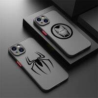 Marvel Spiderman Ironman Logo Case Coque for iPhone 12 Mini XR XS X SE 14 Plus 13 Pro Max 11 7 8 Plus 6S 13 Pro 6 Matte Shell