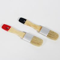 【】 0nlineshopbd ชุดเครื่องมือเขียนชอล์กสีด้ามไม้สีดำสีแดง2ชิ้น,อุปกรณ์ศิลปะแปรงชอล์กสีน้ำมันสำหรับเขียนชอล์ก