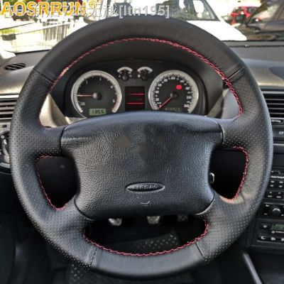 【CW】✶♗✎  Car accessories genuine leather car steering wheel Passat 4 Skoda Octavia 1999-2005
